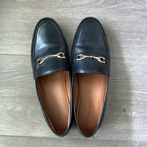 Coach horsebit black flats